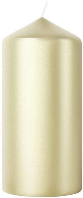 BOLSIUS Pillar Metallic White Silver 12 cm, 245 g