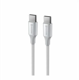 Swissten datový kabel Textile II USB-C / USB-C 1.5m bílý