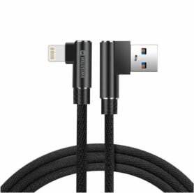 Swissten Arcade textilní datový kabel USB/Lightning 1.2m černý
