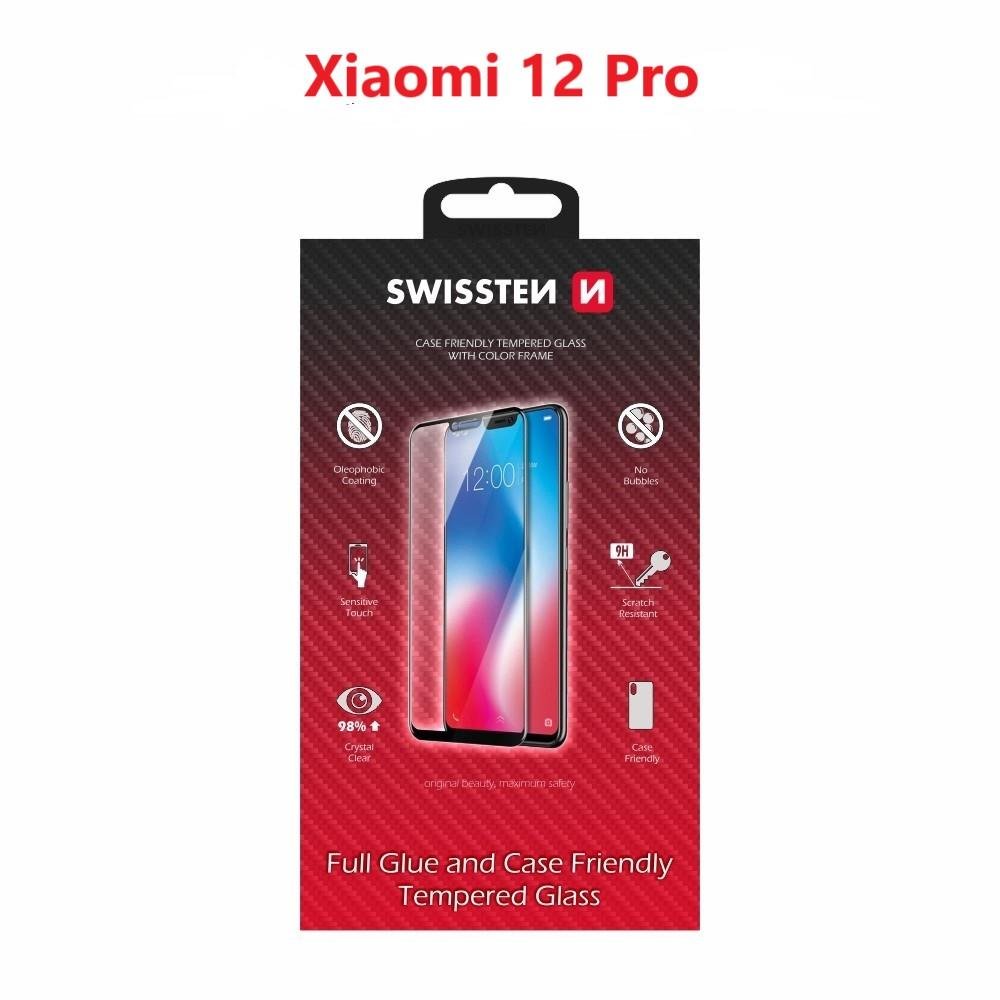 Swissten 3D Full Glue pro Xiaomi 12 Pro černé