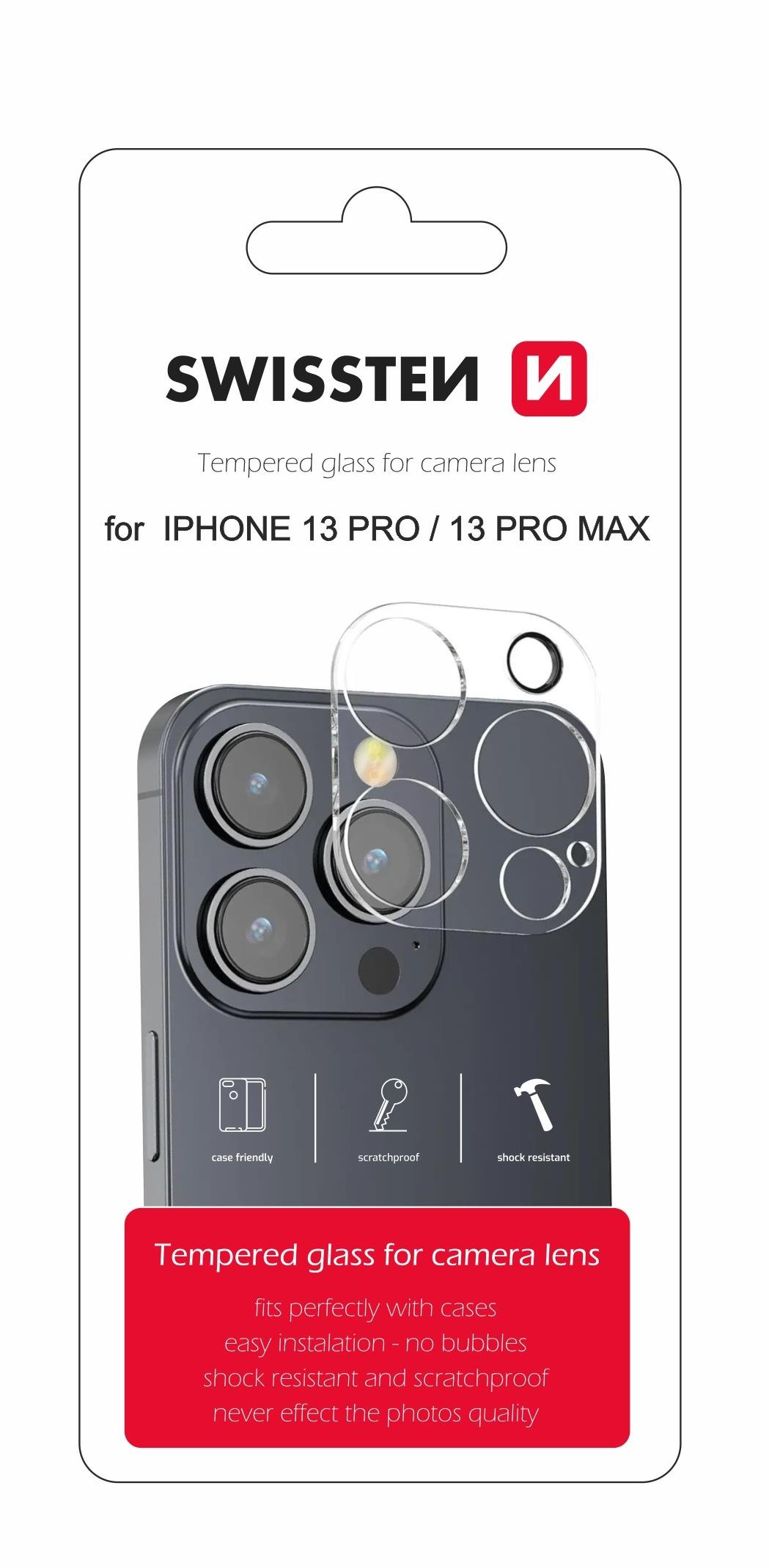 Swissten ochranné sklo na čočky fotoaparátu pro Apple iPhone 13 Pro / 13 Pro Max