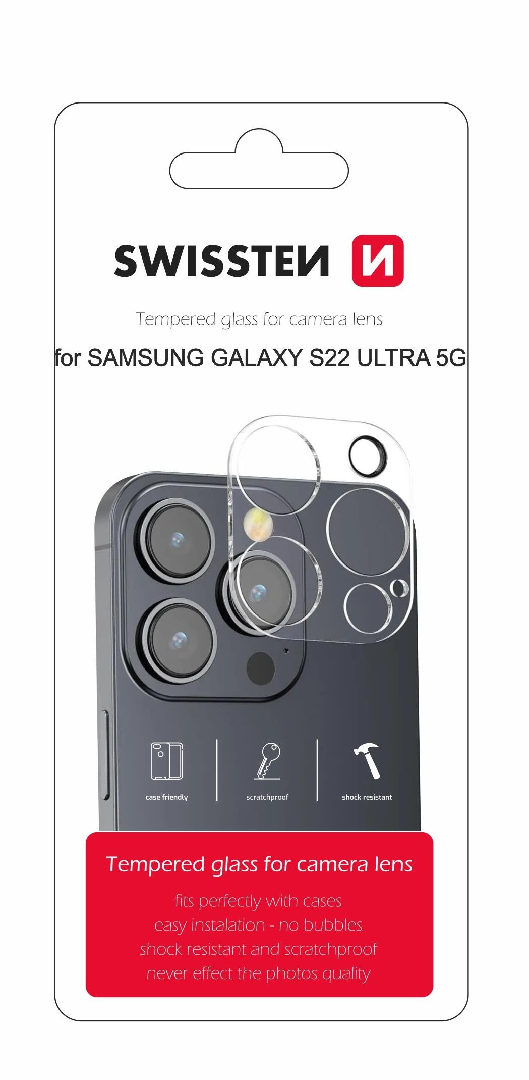 Swissten ochranné sklo na čočky fotoaparátu pro Samsung Galaxy S22 Ultra 5G