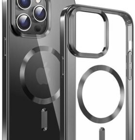 Swissten Clear Jelly MagStick Metallic pro iPhone 15 Plus černé