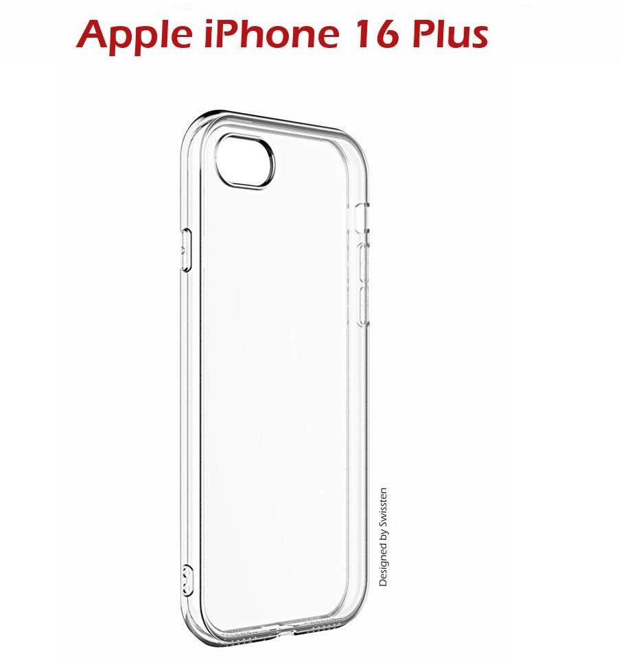 Swissten Clear Jelly pro iPhone 16 Plus transparentní