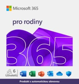 Microsoft 365 pro rodiny na 12 měsíců (s automatickou obnovou)