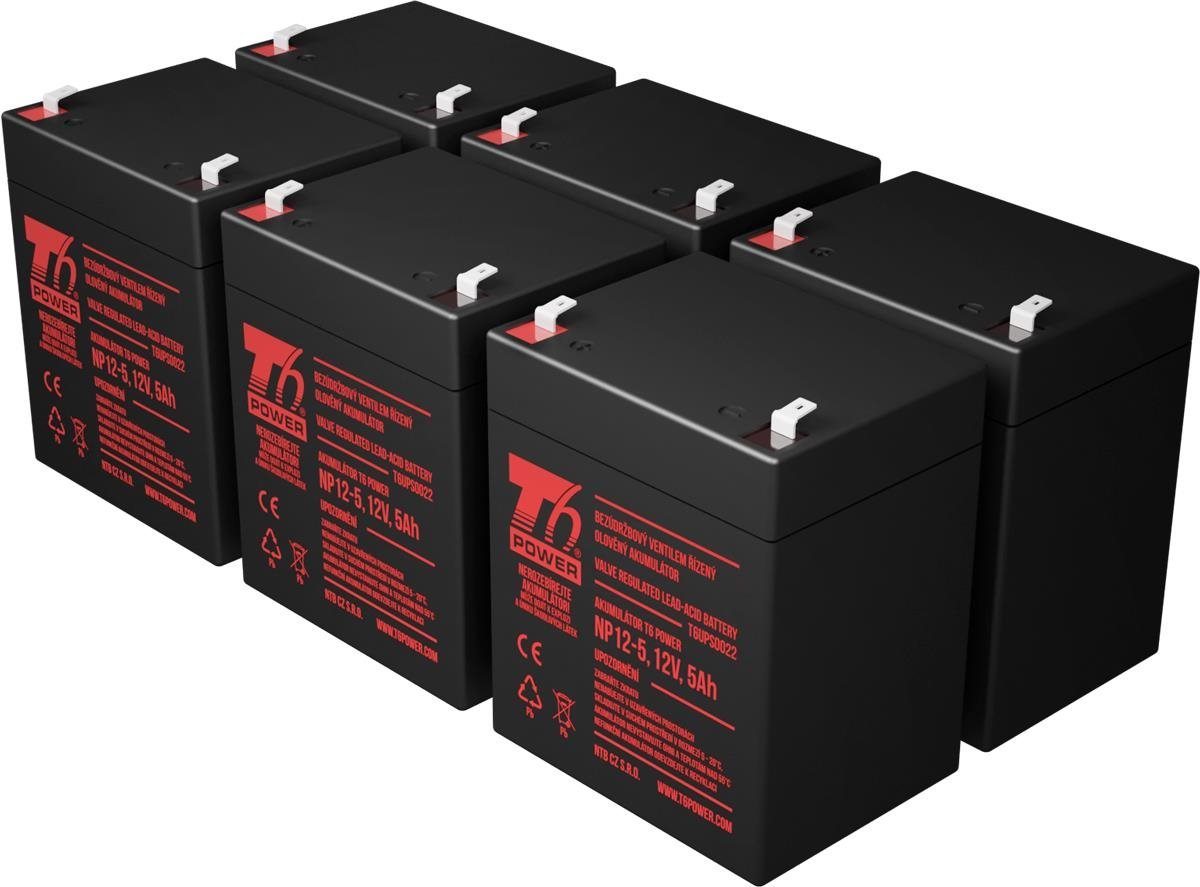 Sada baterií T6 Power pro APC Smart-UPS SRT2200RMXLI, VRLA, 12 V