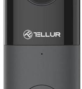 Tellur Video DoorBell WiFi, 1080P, PIR, Wired, Black