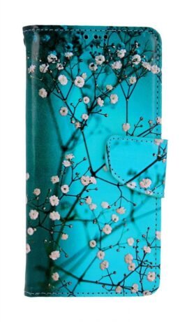 TopQ Pouzdro Samsung A17 Modré s květy 142217