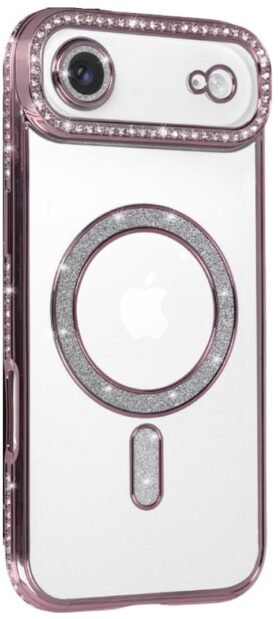 TopQ Zadní kryt Bling Magsafe pro iPhone Air pink