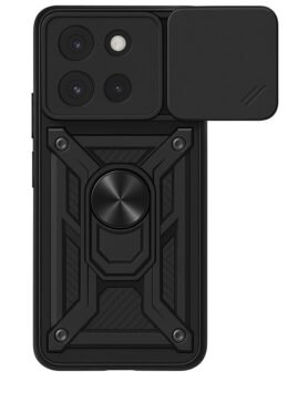 TopQ Ultra odolný zadní kryt Armor Lens pro Motorola Edge 60 5G černý