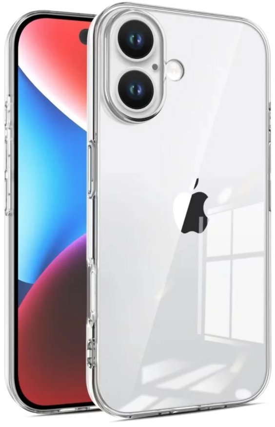 TopQ Kryt iPhone 16 Plus 1 mm průhledný 129064