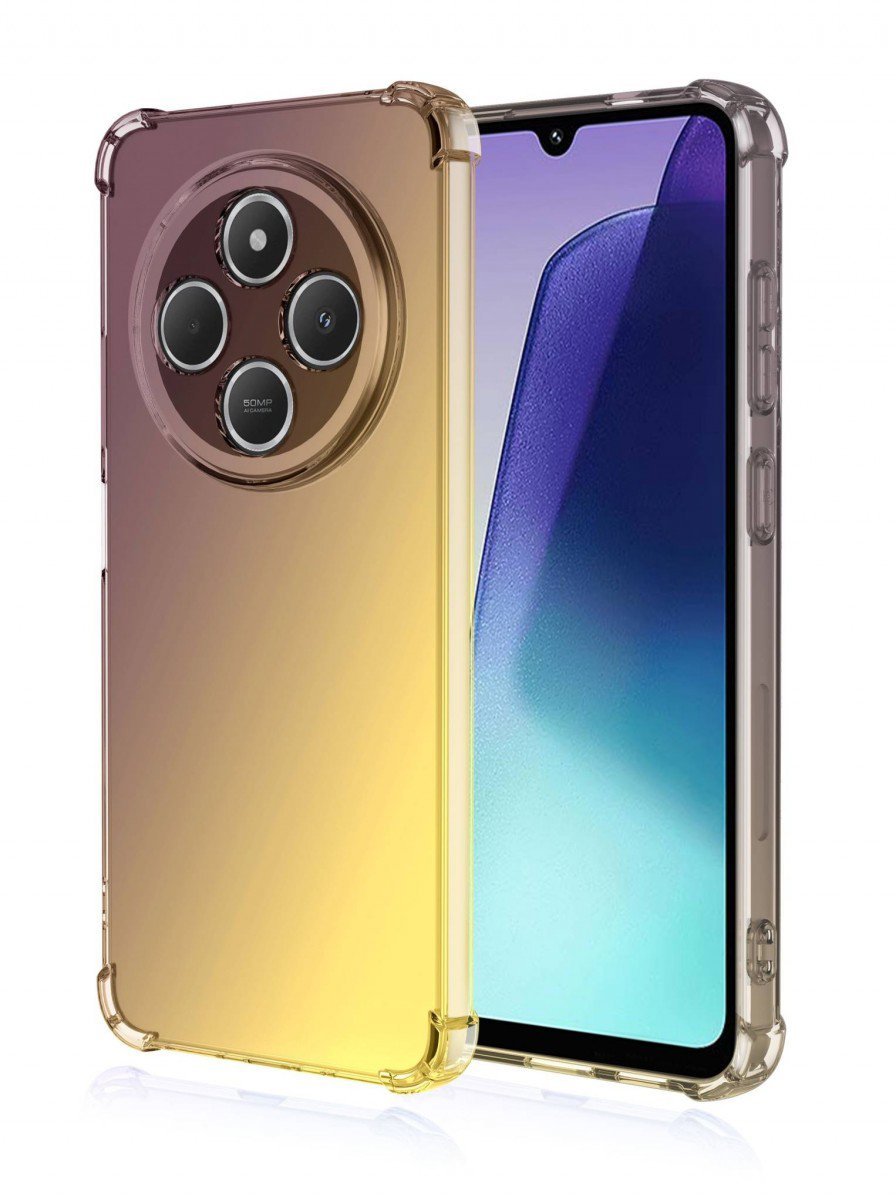 TopQ Kryt Xiaomi Redmi 14C Shock duhový purpurovo-žlutý 131180