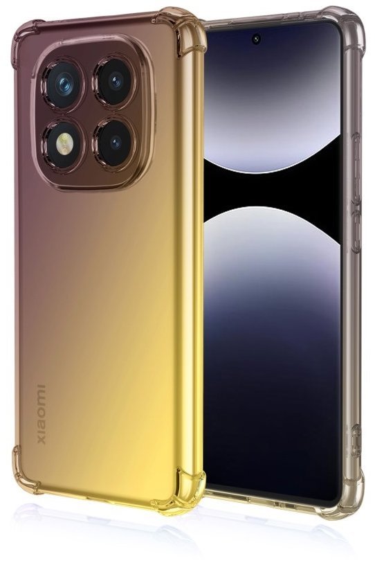 TopQ Kryt Xiaomi Redmi Note 14 Pro Shock duhový purpurovo-žlutý 136714