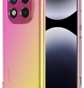 TopQ Kryt Xiaomi Redmi Note 14 Pro Shock duhový růžovo-žlutý 136715