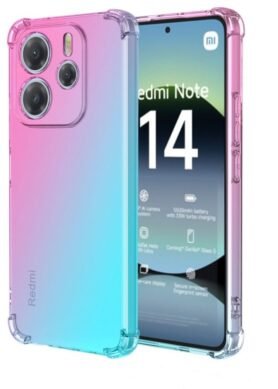 TopQ Kryt Xiaomi Redmi Note 14 Shock duhový mentolovo-růžový 136552