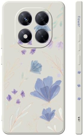 TopQ Kryt Design Xiaomi Redmi Note 14 Pro 5G Modré kvítky 136830