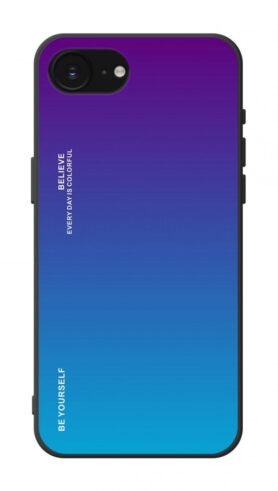TopQ Kryt LUXURY iPhone 16e pevný duhový purpurový 138476