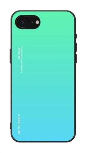 TopQ Kryt LUXURY iPhone 16e pevný duhový zelený 138481