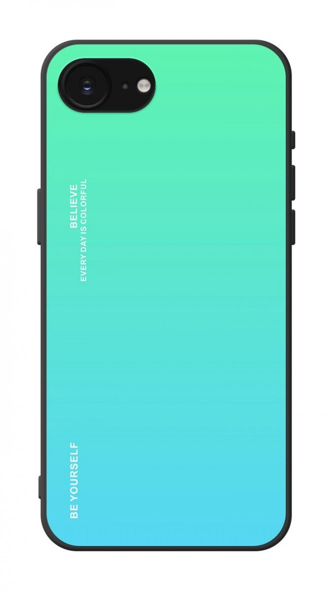 TopQ Kryt LUXURY iPhone 16e pevný duhový zelený 138481