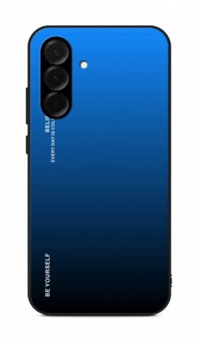 TopQ Kryt LUXURY Samsung A56 pevný duhový modrý 138561
