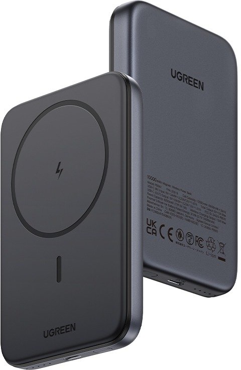 UGREEN 10000mAh Magnetic Wireless Power Bank Space Gray