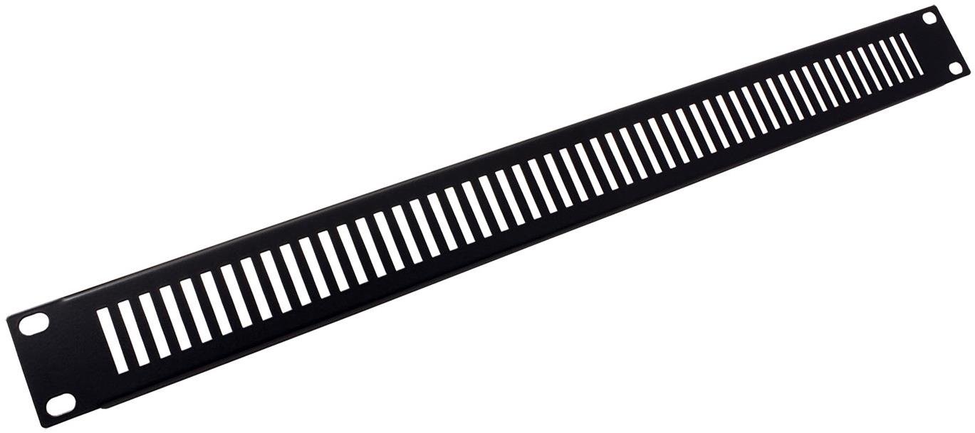 VALUE 19" ventilační panel, 1U, černý