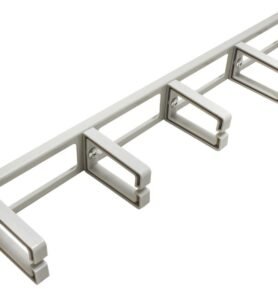VALUE 19'' vyvazovací panel 1U, jednostranný, průchozí, 5× plastový třmen ''C'', šedý