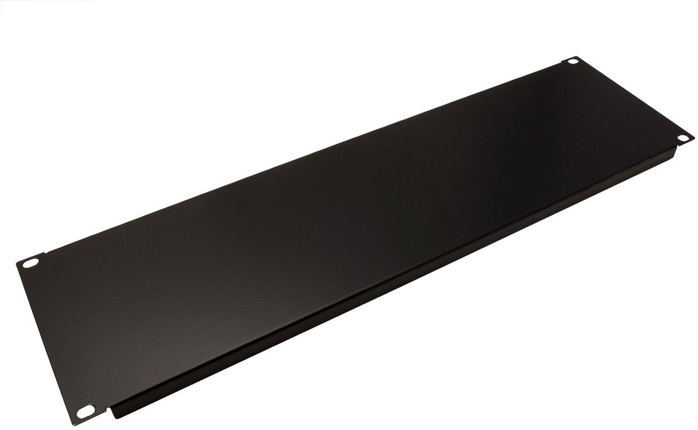 VALUE 19" zaslepovací panel 3U, kovový, černý