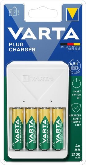 VARTA nabíječka Plug Charger 57657 + 4 AA 2100 mAh