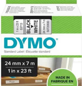 Dymo D1, 53713, S0720930, bílá/černá, 24mm