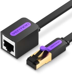 Vention Flat Cat.7 Extension Patch Cable 3m Black