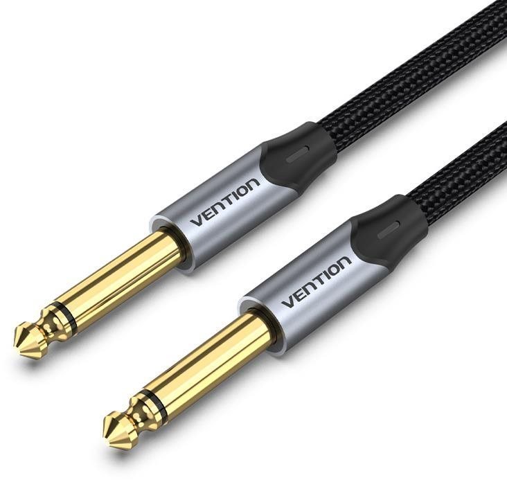 Vention Cotton Braided 6.5mm Male to Male Audio Cable 5m Gray Aluminum Alloy Type