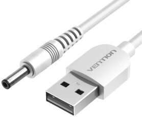 Vention USB to DC 3.5mm Charging Cable White 1.5m