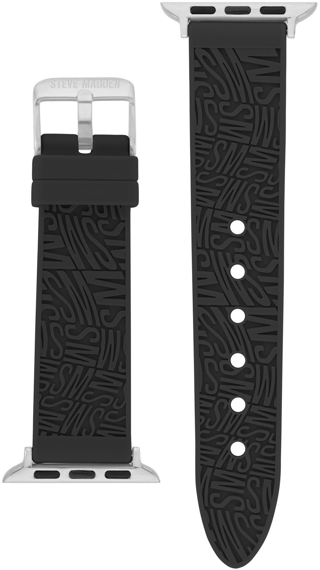 Steve Madden Řemínek silikonový černý pro Apple Watch 38/40/41 mm WS/1003BKSV384041