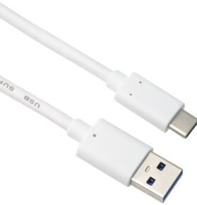 PremiumCord kabel USB-C - USB 3.0 A (USB 3.2 generation 2, 3A, 10Gbit/s)  1m bílá