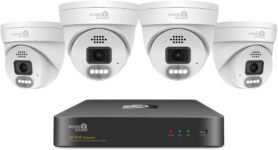 iGET HOMEGUARD HGNVK84804 Security PoE Outdoor Kit 2K (5 MPx) with LED light and sound