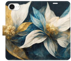 iSaprio Flip pouzdro Gold Flowers pro iPhone 16e