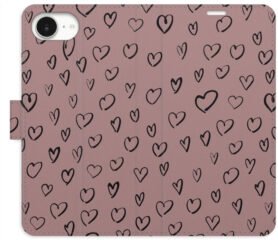 iSaprio Flip pouzdro Heart Dark 02 pro iPhone 16e
