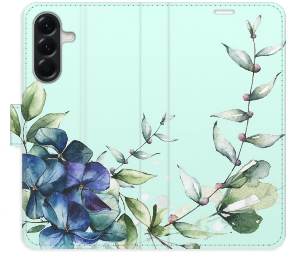 iSaprio Flip pouzdro Blue Flowers pro Samsung Galaxy A36