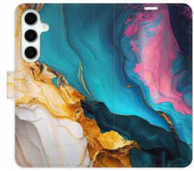 iSaprio Flip pouzdro Colourful Marble pro Samsung Galaxy S24 FE