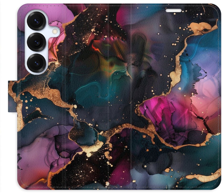 iSaprio Flip pouzdro Dark Marble pro Samsung Galaxy S25