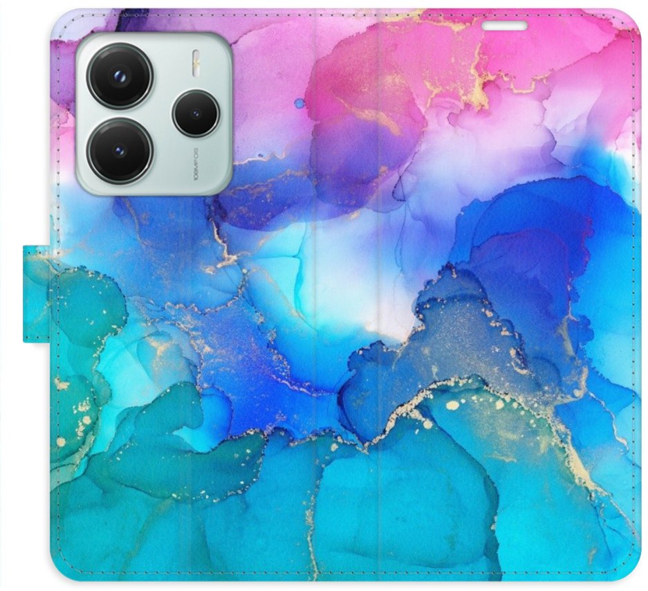 iSaprio Flip pouzdro BluePink Paint pro Xiaomi Redmi Note 14 5G