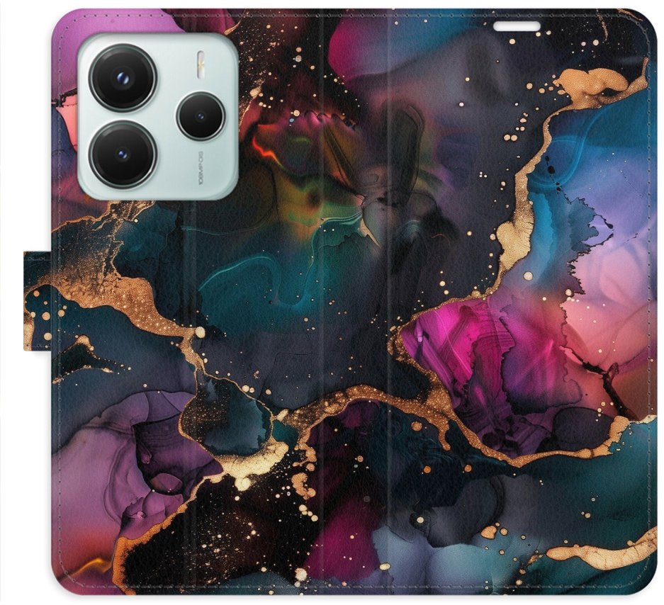 iSaprio Flip pouzdro Dark Marble pro Xiaomi Redmi Note 14 5G
