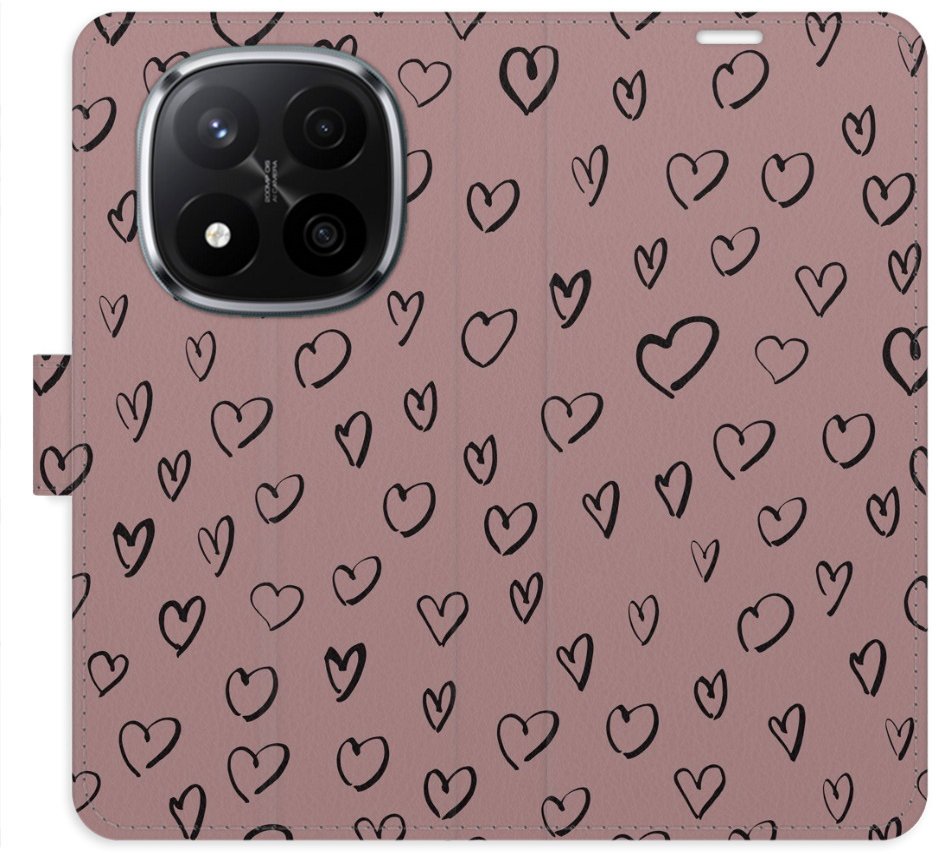iSaprio Flip pouzdro Heart Dark 02 pro Xiaomi Redmi Note 14 Pro 5G/14 Pro+ 5G