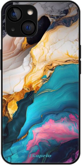 iSaprio Lesklé pouzdro Color Marble 21 - iPhone 13