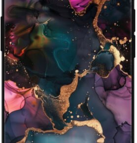 iSaprio Lesklé pouzdro Dark Marble 10 - iPhone 13