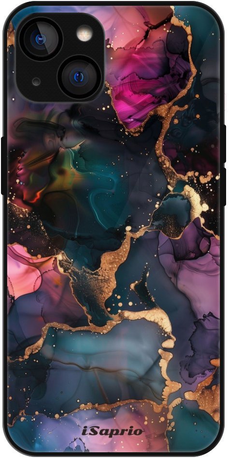 iSaprio Lesklé pouzdro Dark Marble 10 - iPhone 13