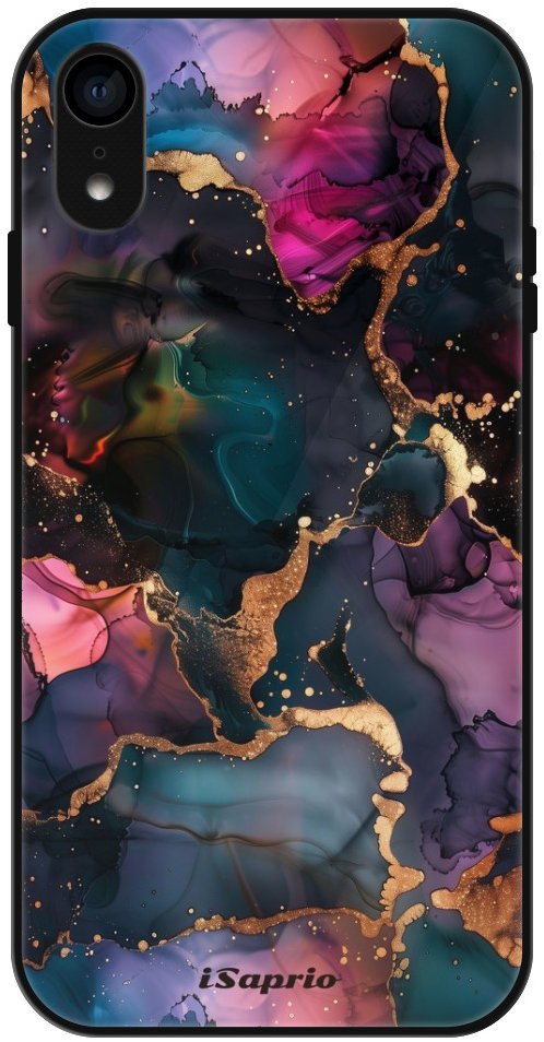 iSaprio Lesklé pouzdro Dark Marble 10 - iPhone XR