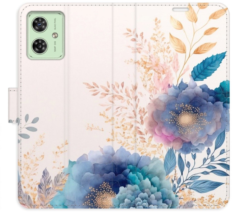 iSaprio Flip pouzdro Ornamental Flowers 03 pro Motorola Moto G54 5G / G54 5G Power Edition
