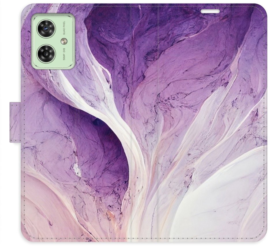 iSaprio Flip pouzdro Purple Paint pro Motorola Moto G54 5G / G54 5G Power Edition